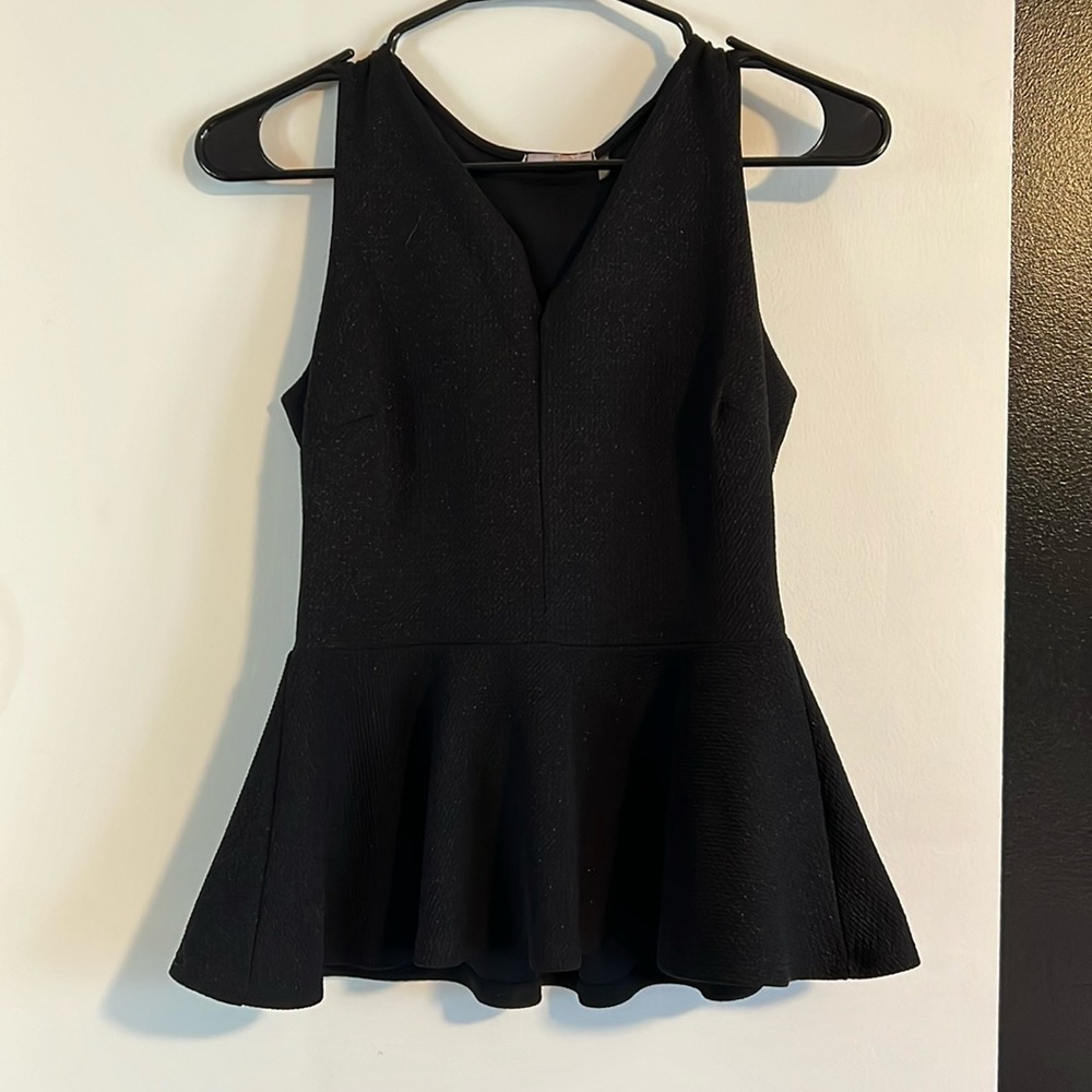 Black Peplum tank top